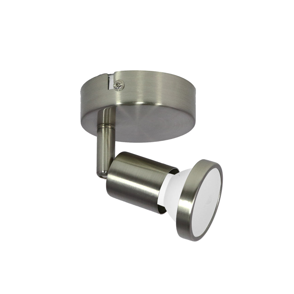 FOCO SOBREPUESTO SPOTLIGHT CIELO O MURO 1XGU10 NÍQUEL