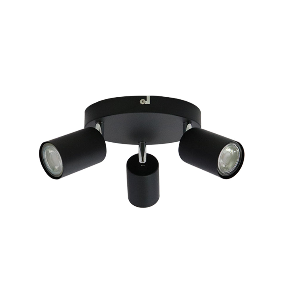 FOCO REDONDO DECO PLUS 3XGU10 COLOR NEGRO