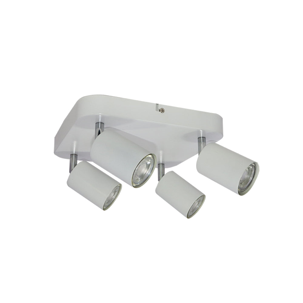 FOCO CUADRADO DECO PLUS 4XGU10 COLOR BLANCO