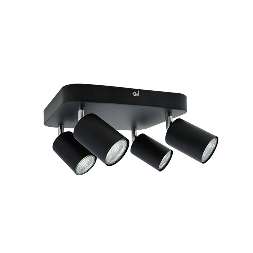 FOCO CUADRADO DECO PLUS 4XGU10 COLOR NEGRO