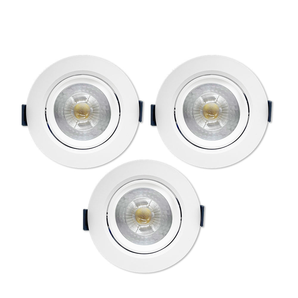 PACK DE 3 FOCOS LED EMBUTIDOS 5W CIRCULARES 6500K BLANCO