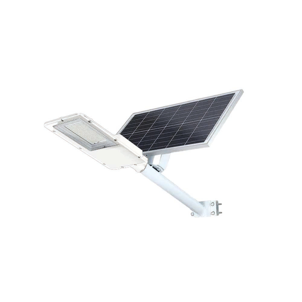 LUMINARIA DE CALLE SOLAR PRO 100W CON PANEL EXTERNO MÁS BRAZO Y CONTROL