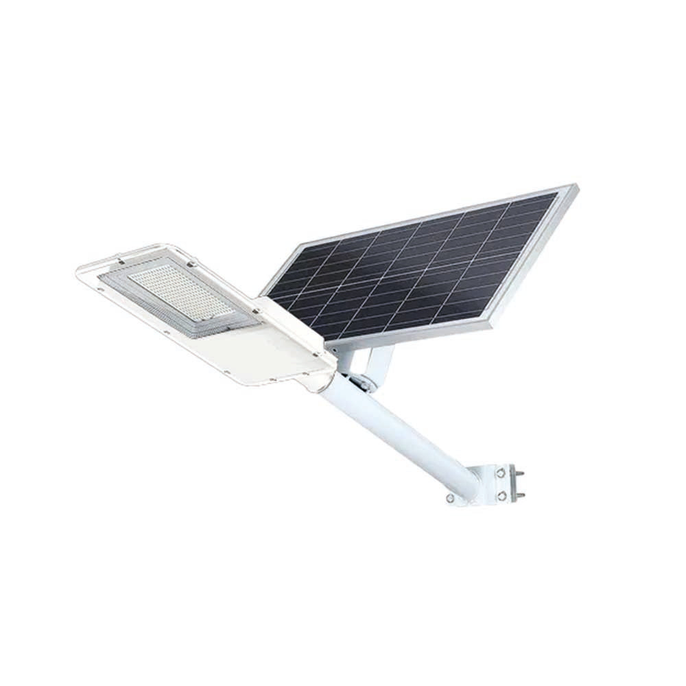 LUMINARIA DE CALLE SOLAR PRO 200W CON PANEL EXTERNO MÁS BRAZO Y CONTROL