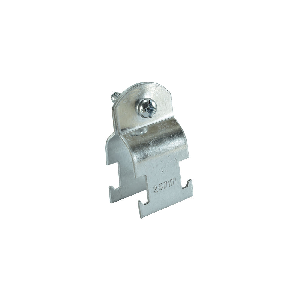 ABRAZADERA ELECTROGALVANIZADA RUC CON PERNO 25MM