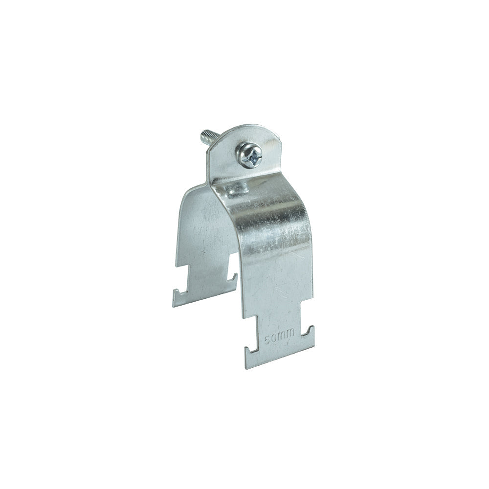 ABRAZADERA ELECTROGALVANIZADA RUC CON PERNO 50MM