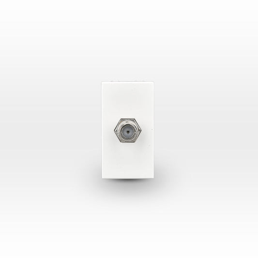 MÓDULO TOMA TV TIPO F COAXIAL BLANCO