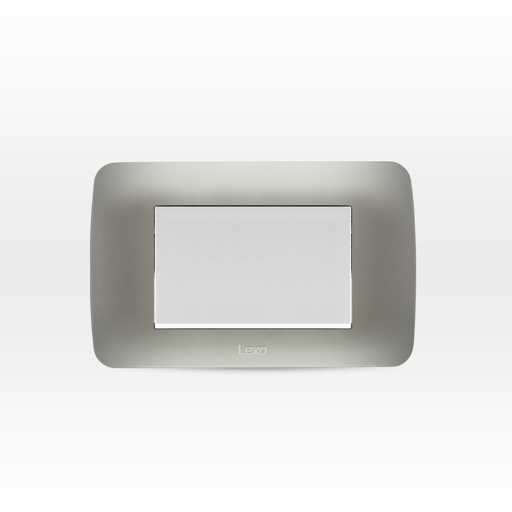 INTERRUPTOR SIMPLE 9/24 TECLON 73 MM 10A 250V BLANCO ARMADO PLATA