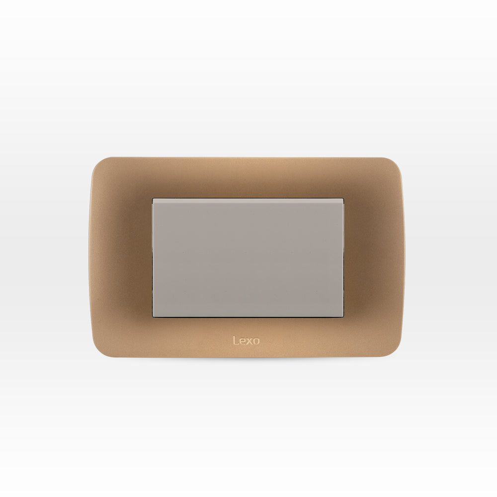 INTERRUPTOR SIMPLE 9/24 TECLON 73 MM 10A 250V BEIGE ARMADO TITANIO