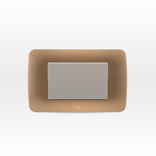 INTERRUPTOR SIMPLE  9/24 TECLON 73 MM 10A 250V BEIGE ARMADO TITANIO