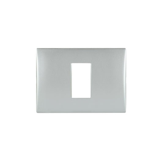 PLACA 1 MÓDULO ANDES COLOR SILVER MAS SOPORTE