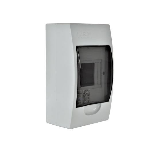 TABLERO SOBREPUESTO 4 POLOS TAPA COLOR HUMO LIBRE DE HALÓGENO IP41