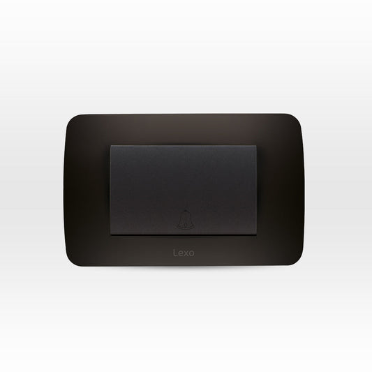 INTERRUPTOR PULSADOR TIMBRE TECLON 73 MM 10A 250V GRAFITO ARMADO