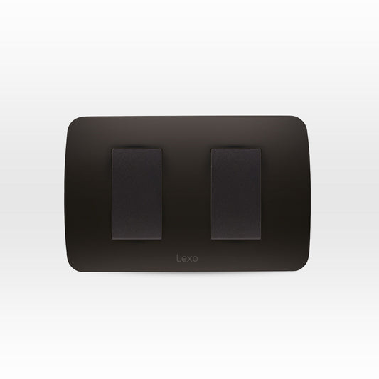 INTERRUPTOR DOBLE 9/15 10A 250V GRAFITO ARMADO