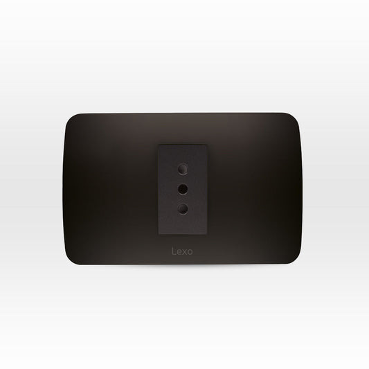 TOMA CORRIENTE SIMPLE 10A 250V GRAFITO ARMADO