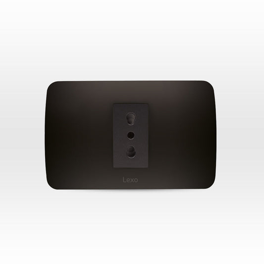 TOMA CORRIENTE SIMPLE 10/16A 250V GRAFITO ARMADO