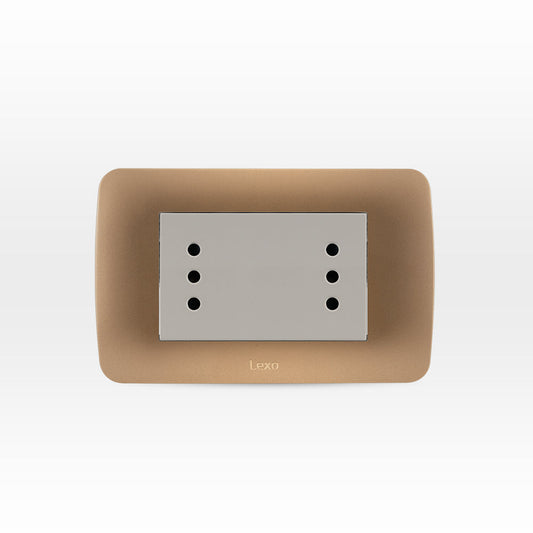 TOMA CORRIENTE DUPLEX 10A 250V TITANIO-BEIGE