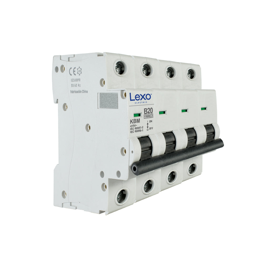 Interruptor automático 4X20A curva B 15kA