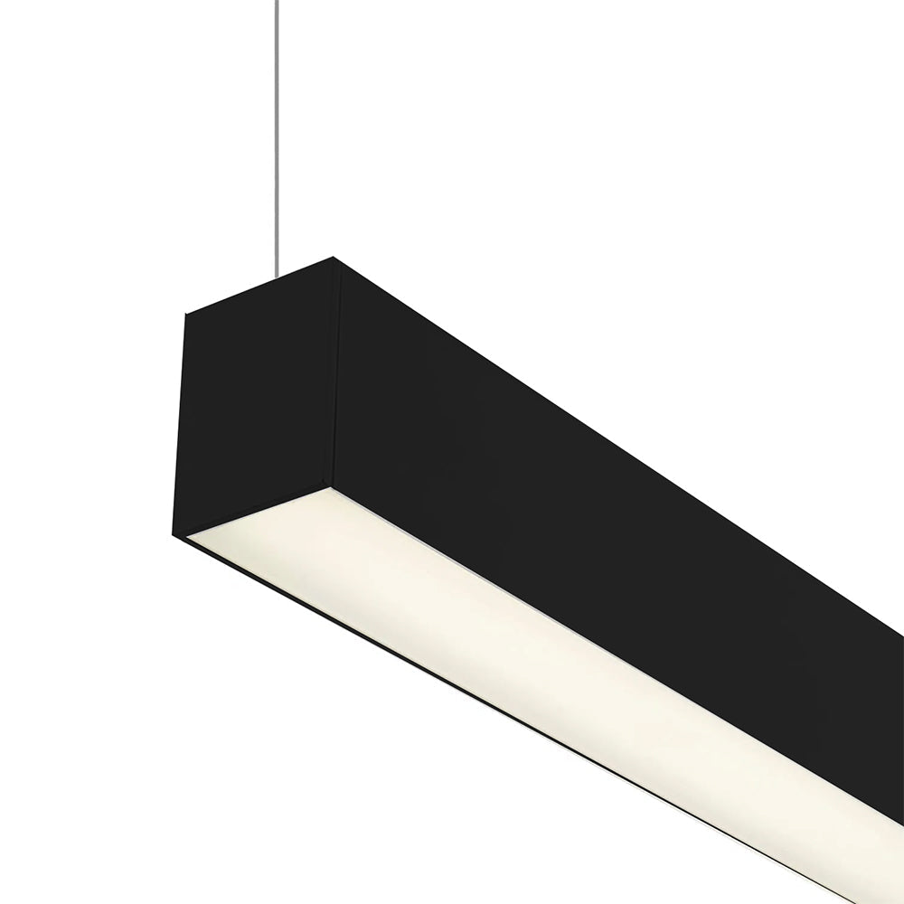 LUMINARIA COLGANTE OFICINA RECTANGULAR 30W 6500K NEGRO