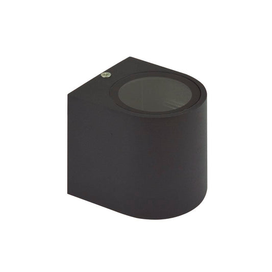 APLIQUE DE PARED LED CILINDRICO UNA LUZ GU10 NEGRO