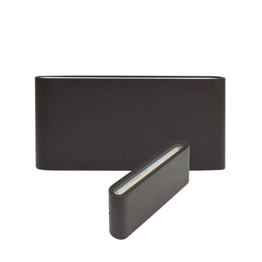 APLIQUE DE PARED RECTANGULAR SLIM 2X6W LED 3000K NEGRO