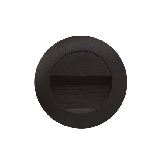 APLIQUE CIRCULAR EMBUTIDO 3W LED  8,5CM 3000K NEGRO