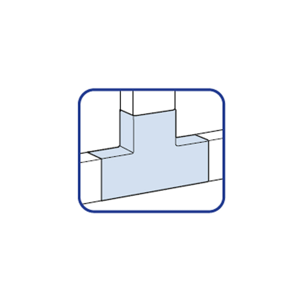 CONEXIÓN T PARA CANALETA PVC 40X16MM