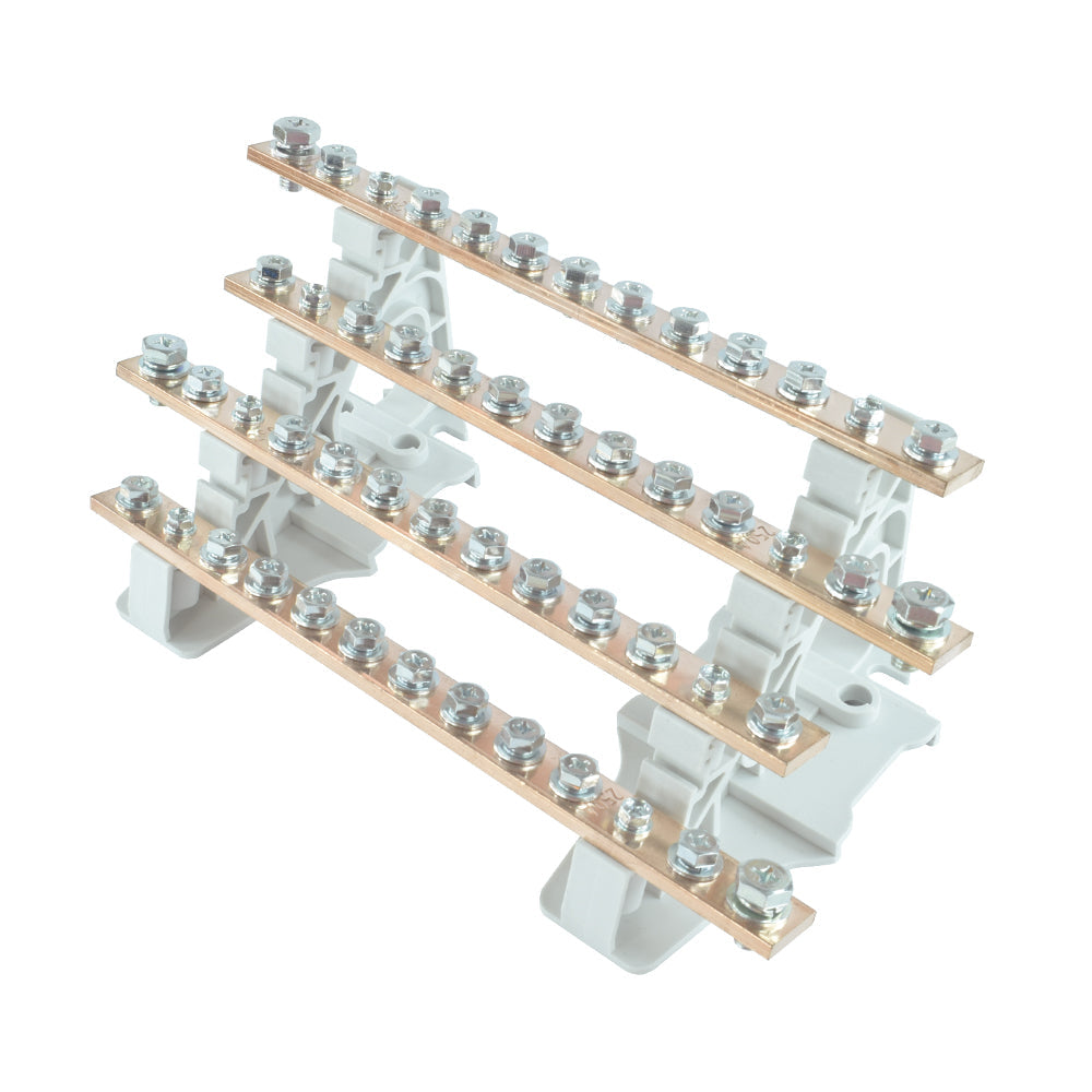 Barra repartidora tetrapolar de potencia 13 polos 250A