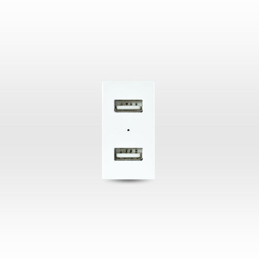 MÓDULO TOMA USB 5V C.C. 1100MA BLANCO