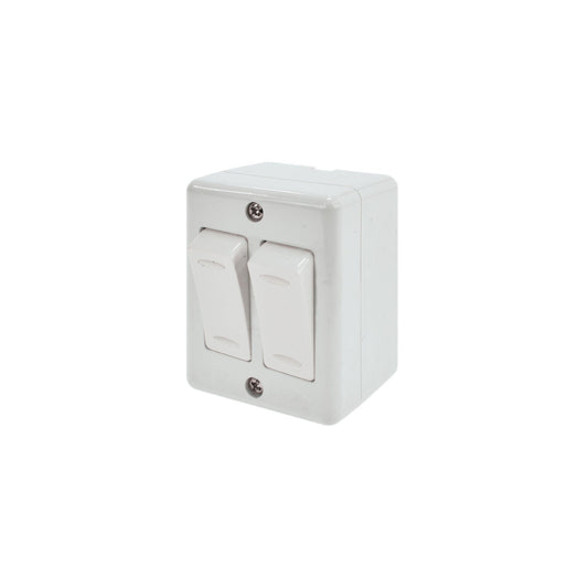 CASQUETE INTERRUPTOR DOBLE CONMUTADOR  9/24 BLANCO