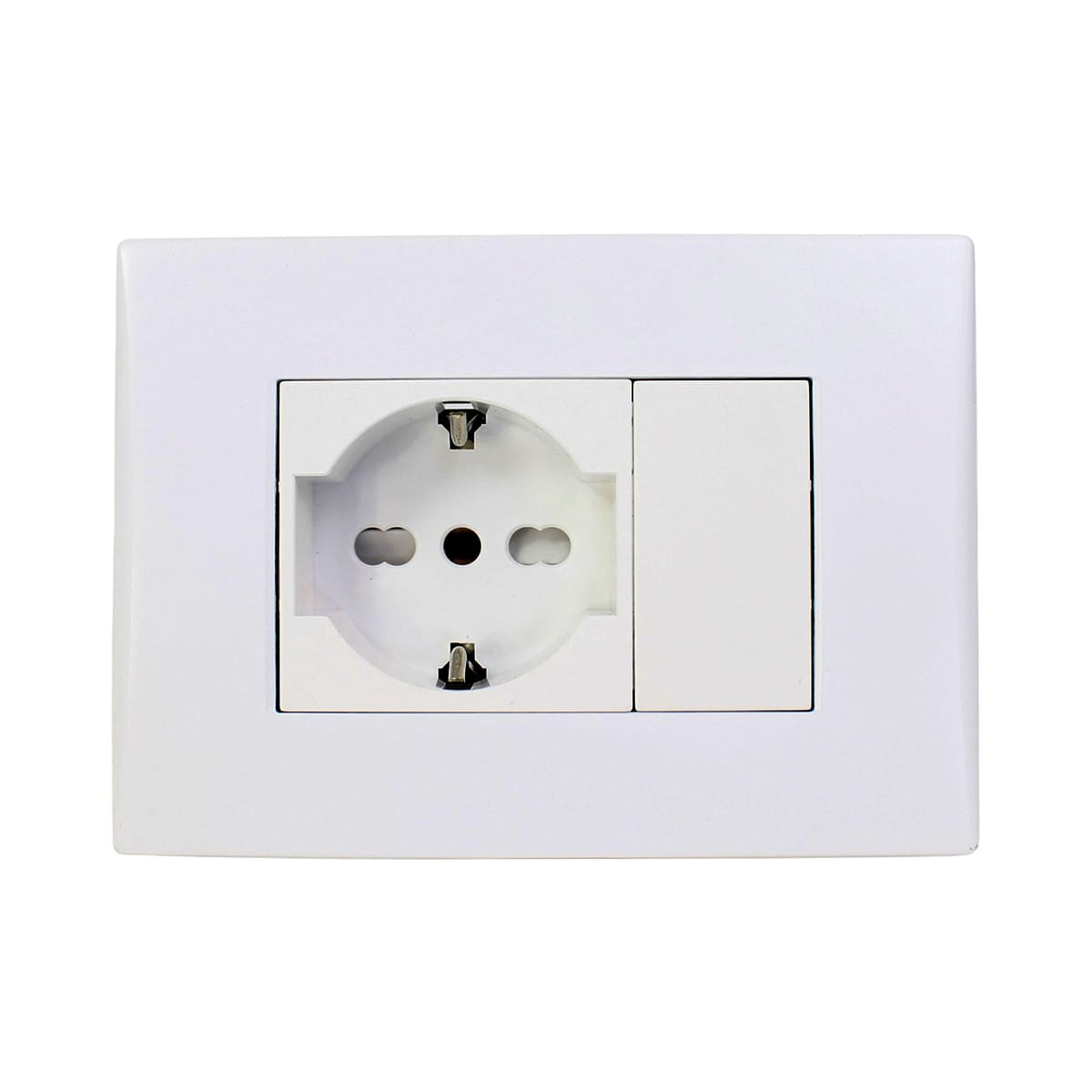 Toma corriente andes SCHUKO 10/16A 250V WHITE armado