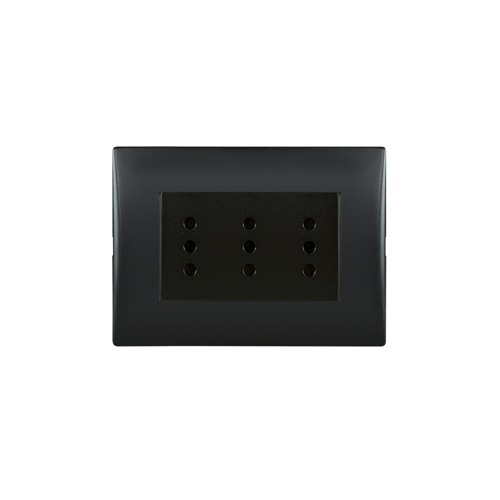 TOMA CORRIENTE ANDES TRIPLEX 10A 250V BLACK