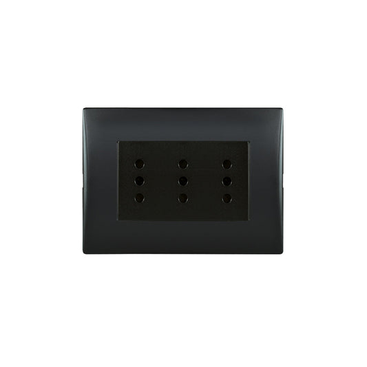 TOMA CORRIENTE ANDES TRIPLEX 10A 250V BLACK