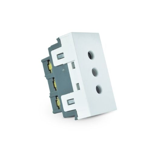 Módulo toma de corriente 2P+T 10A 250V SILVER