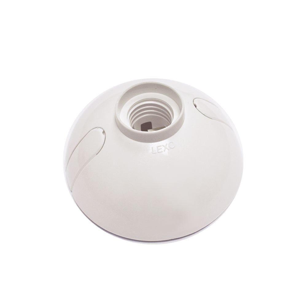 PORTALAMPARA OVAL E-27 ENVASADO BLANCO