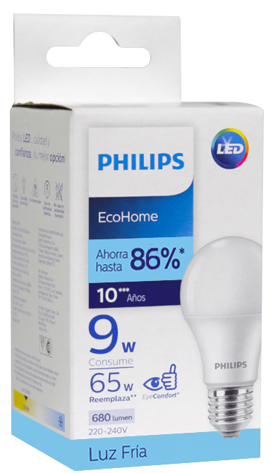 AMPOLLETA LED A60 ECOHOME LEDBULB 9W E27 6500K