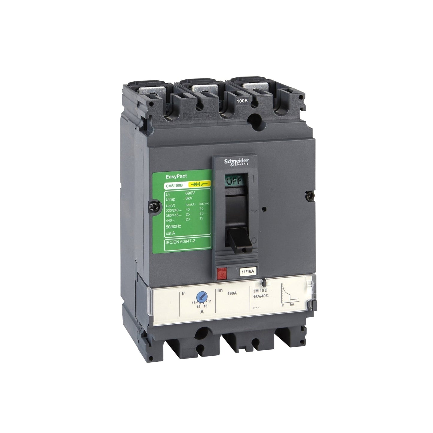 INTERRUPTOR EASYPACT CVS250B REGULABLE 200A 3P 25K